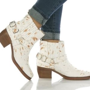 Sam Edelman Bellamie Genuine Calf Hair Ankle Boots